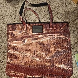 Victoria's Secret Shimmering Copper Tote